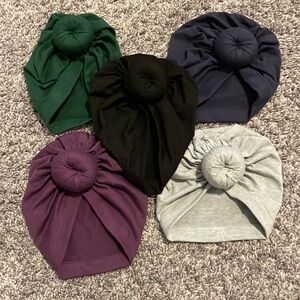 5 pack of baby turbans excellent condition!